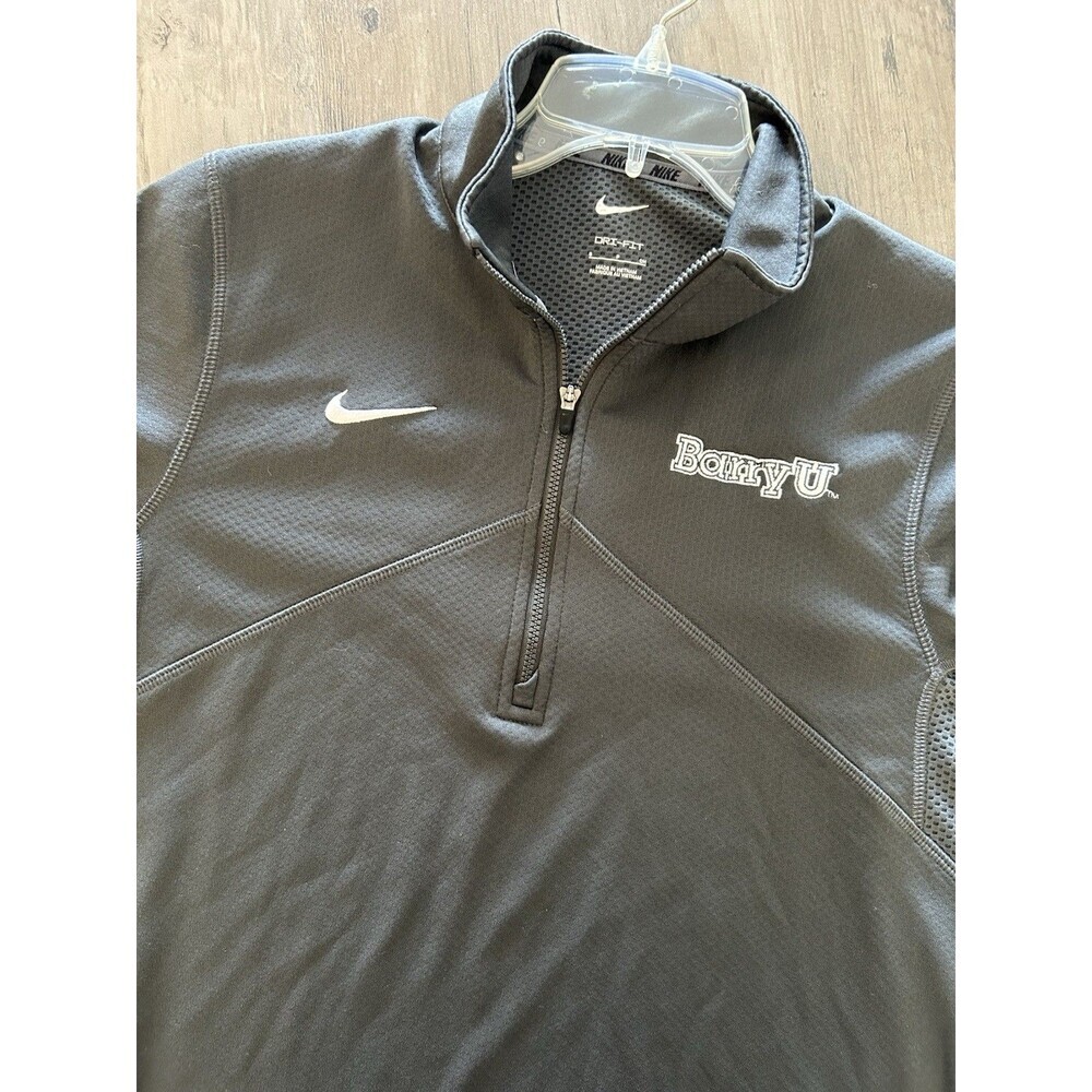 Nike Dri Fit 1/4 Zip Shirt Dark Gray Size S Women Barry University Jacket